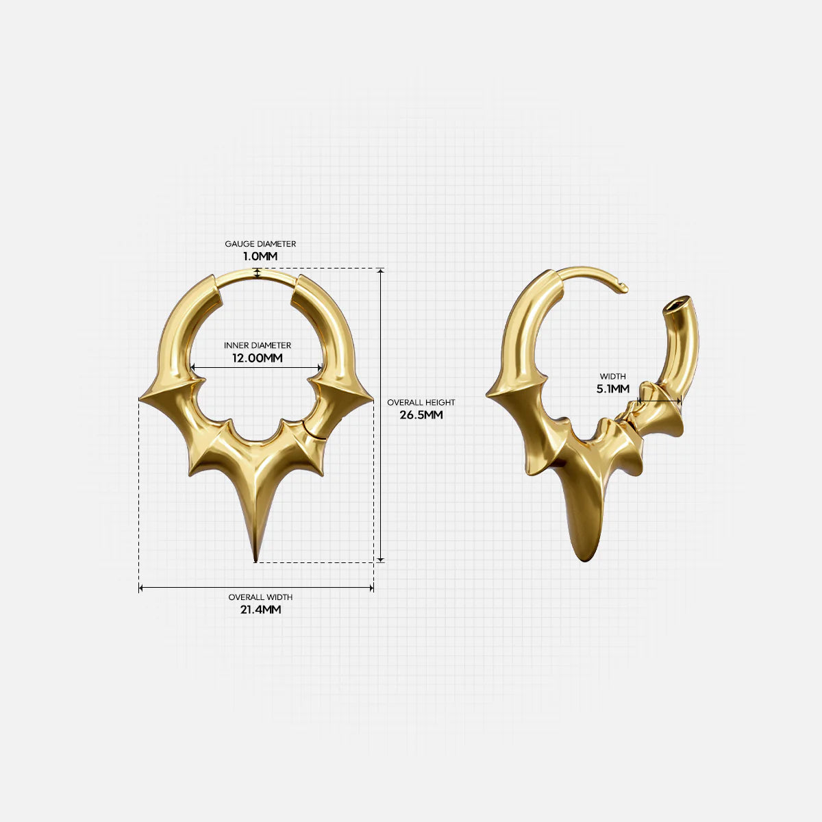 THORN CROWN EARRINGS