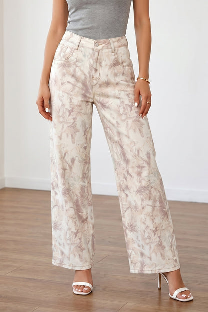 Hazel Blues® |  Camo Cutie Jeans | Camo Denim Wide Leg Jeans
