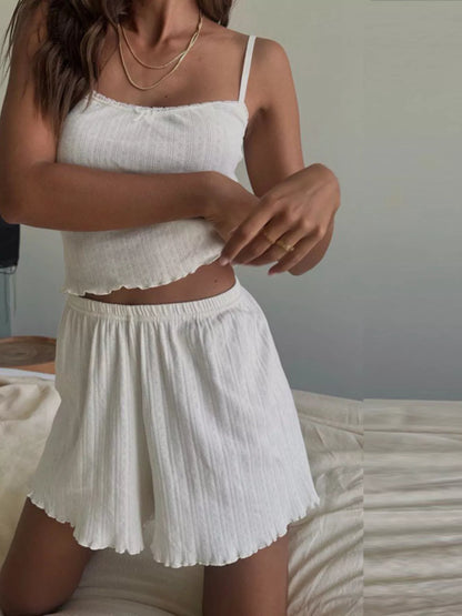 Hazel Blues® |  Ribbed Knit Cami and Shorts Set