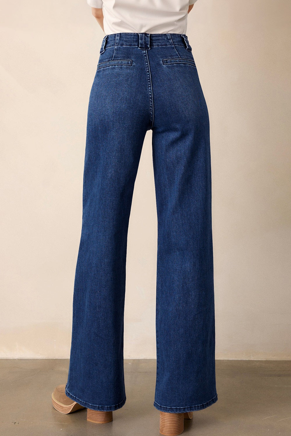 Hazel Blues® |  Straight Leg Mid-Rise Shift Jeans