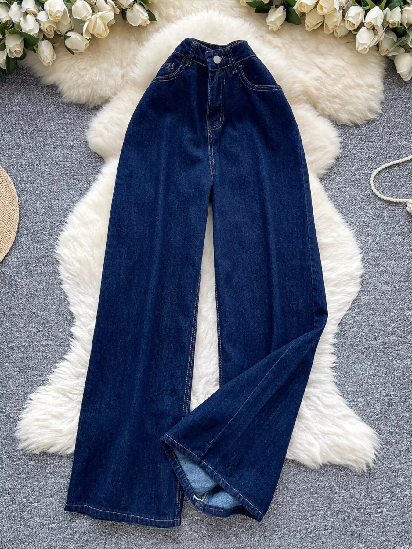 Hazel Blues® |  High Waist Wide Leg Jeans