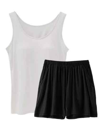 Hazel Blues® | Modal Padded Sleeveless Tank Top & Shorts Set