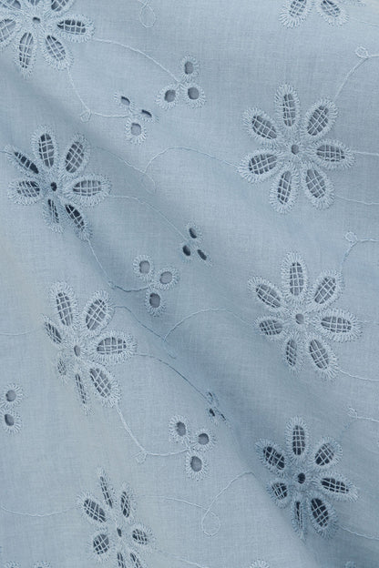 Evelia Dress - Blue Broderie