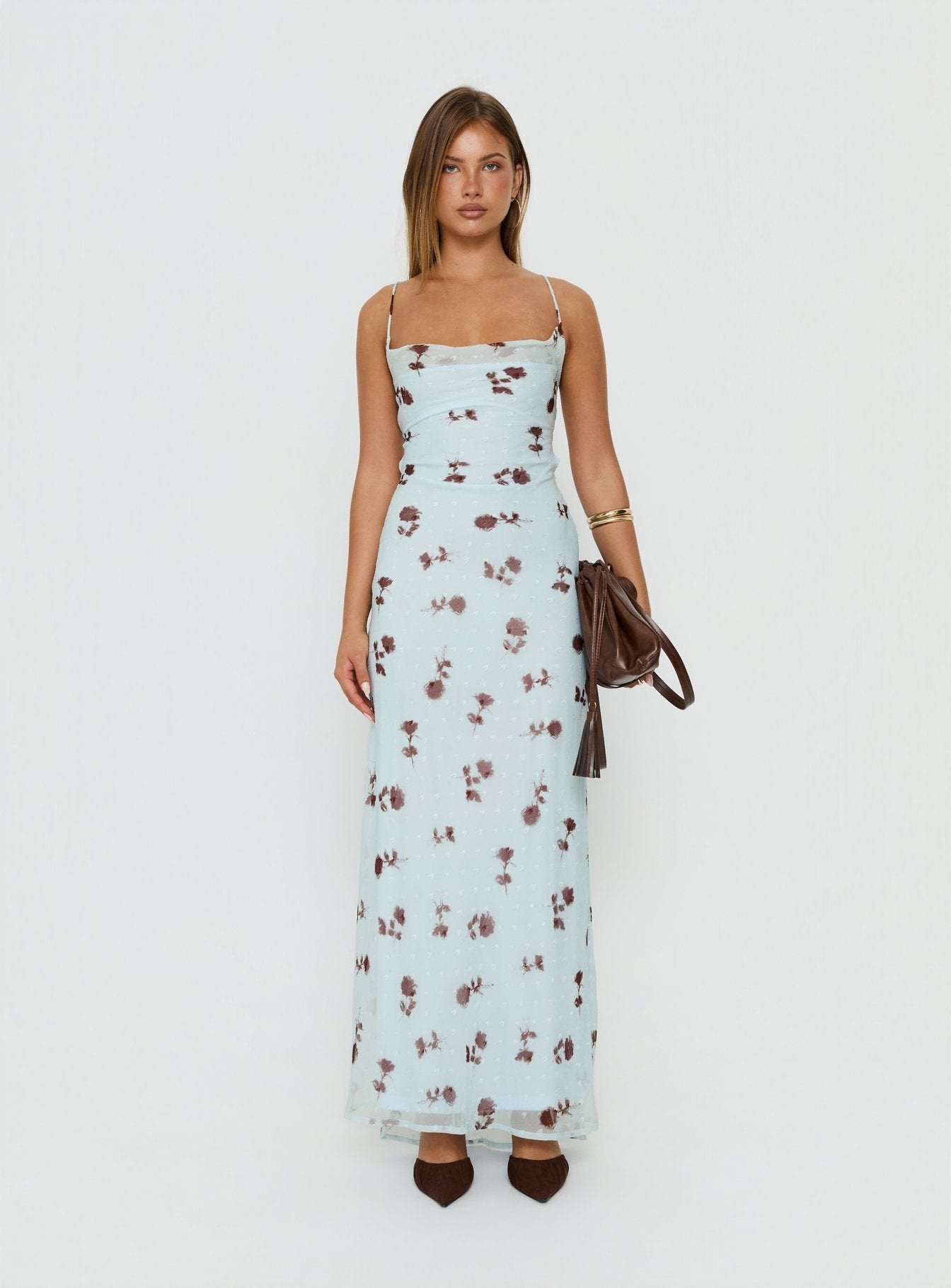 Celena Maxi Dress Blue Floral