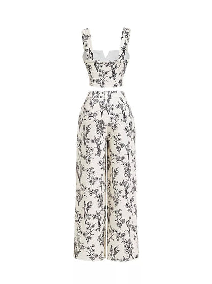 Hazel Blues® |  Floral Print Cami Top & Wide Leg Pants Set