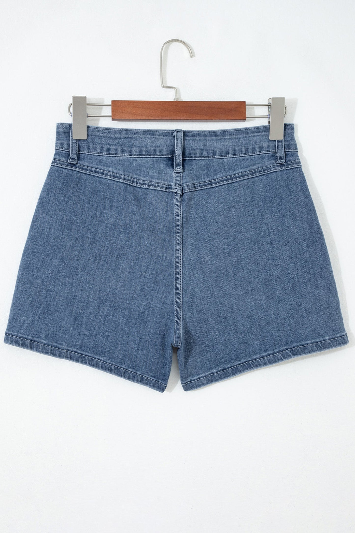 Hazel Blues® |  Dusk Blue Flap Pockets Denim Shorts