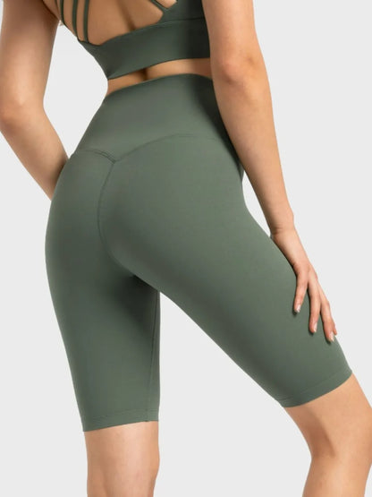 Hazel Blues® |  Millennia High Rise Wide Waistband Active Shorts