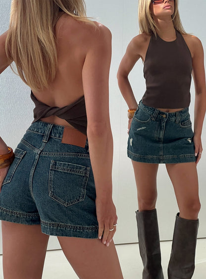 Britley Halter Top Chocolate