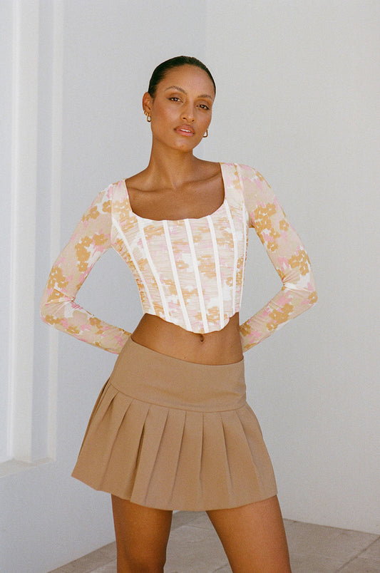 Majella Corset Top - Smudge Ditsy