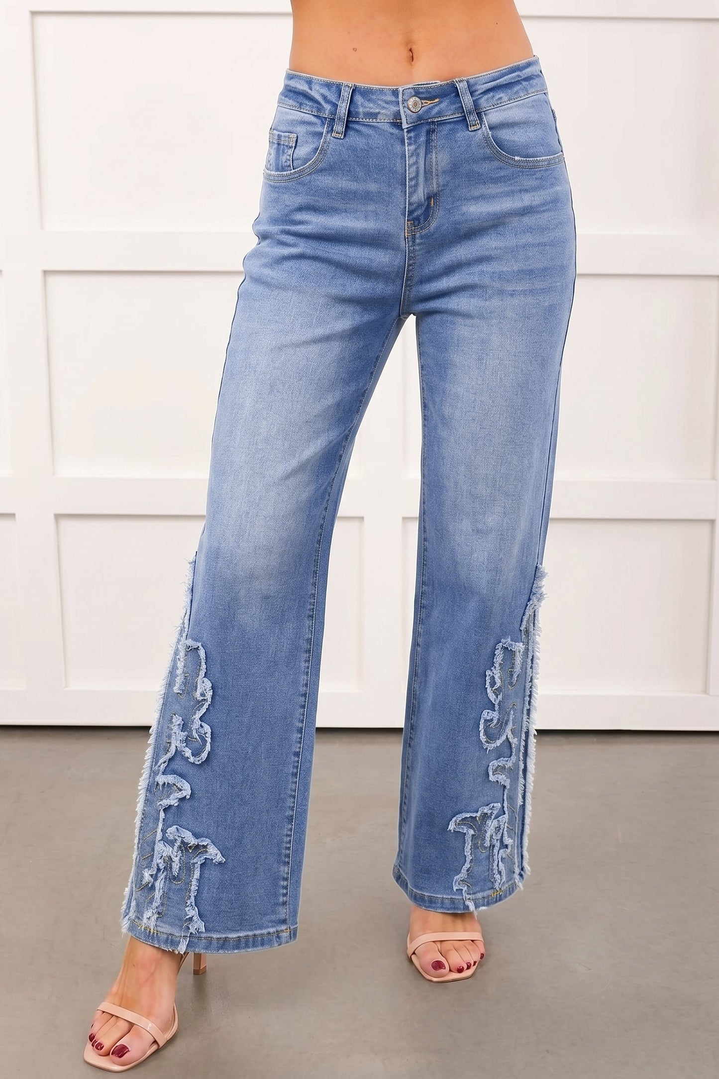 Hazel Blues® |  Cowgirl Charm Jeans | Western Embroidered Flare Jeans