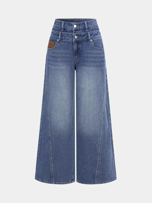 Hazel Blues® |  High Waist Wide Leg Jeans