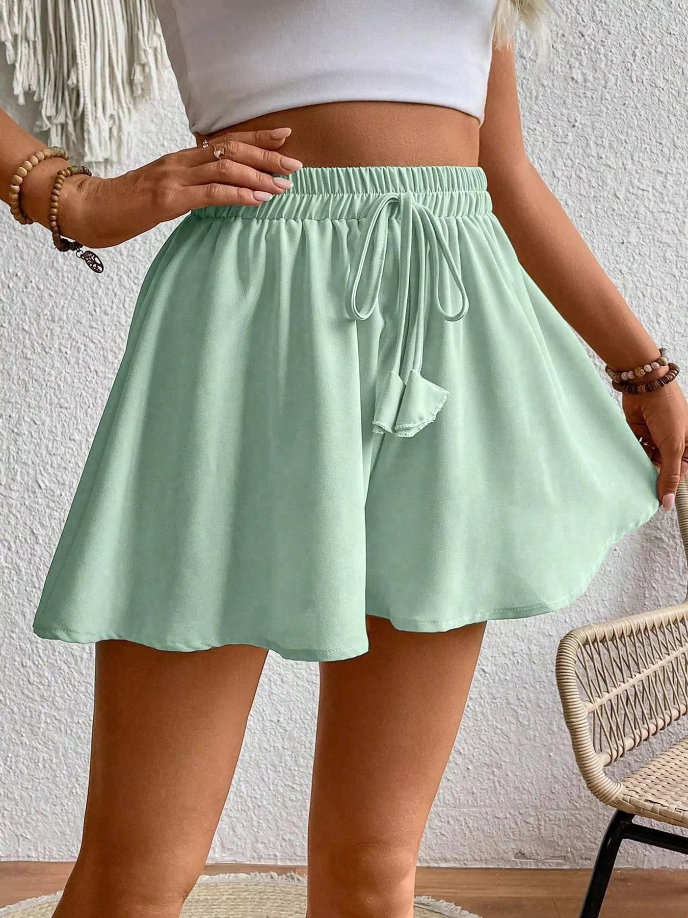 Hazel Blues® |  Flowy Drawstring Waist Shorts