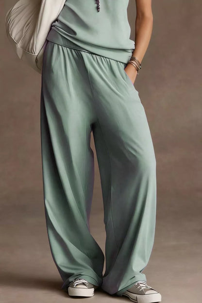 Hazel Blues® |  V-Neck Tank and Wide Leg Pants Set