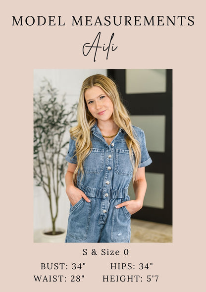 Hazel Blues® |  Suit Yourself Adjustable Strap Jumpsuit in Navy