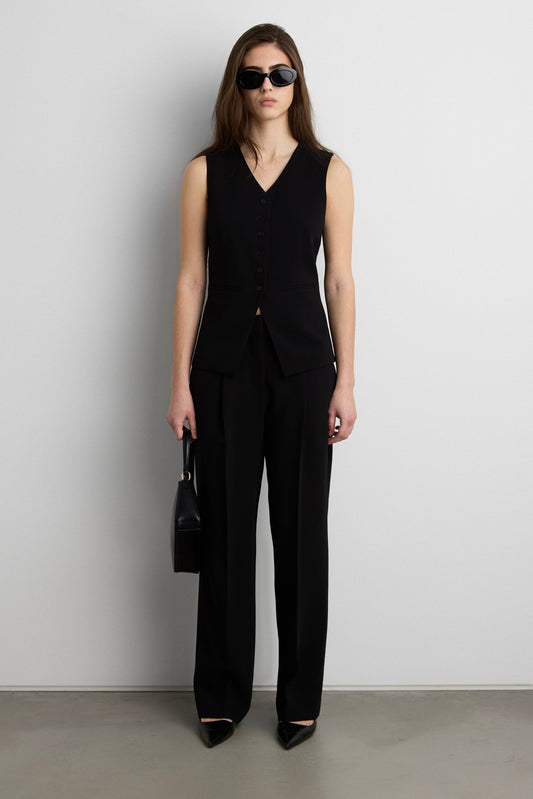BUTTON FRONT SUITING VEST