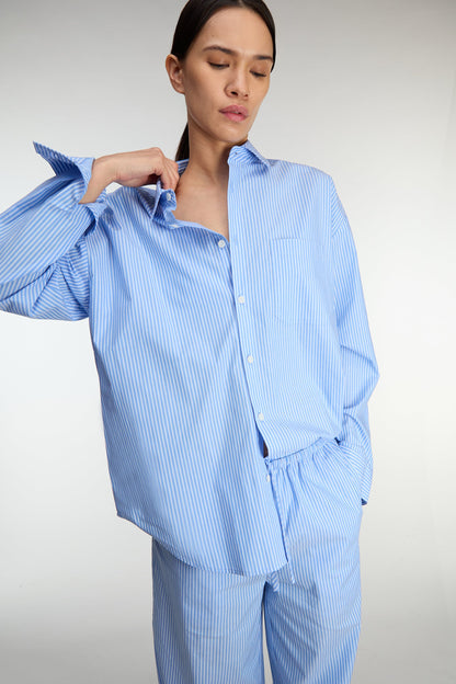 STRIPED COTTON POPLIN SHIRT