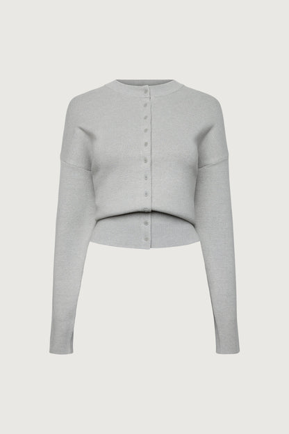 CINCHED WAIST BUTTON FRONT CARDIGAN