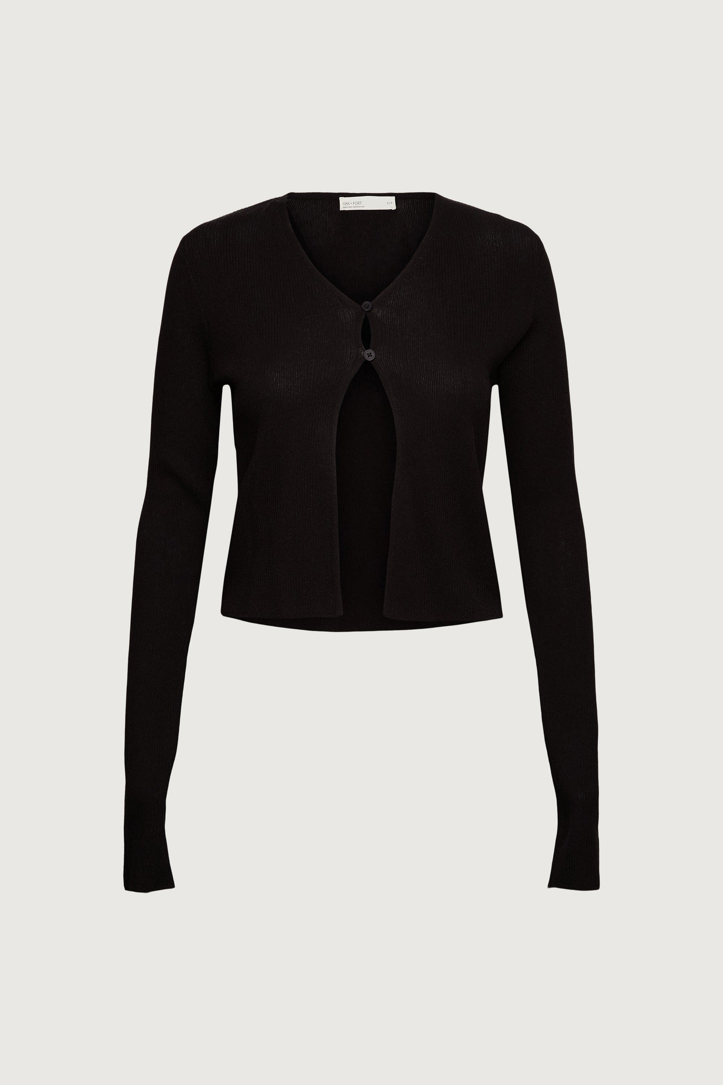 CROPPED LONG SLEEVE CARDIGAN