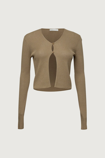 CROPPED LONG SLEEVE CARDIGAN