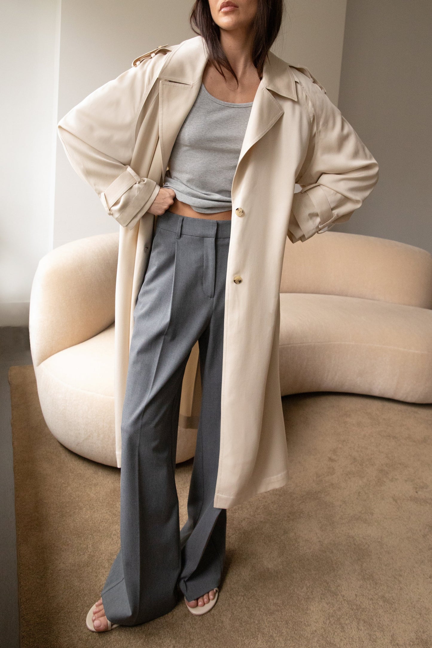 FLOWY TRENCH COAT