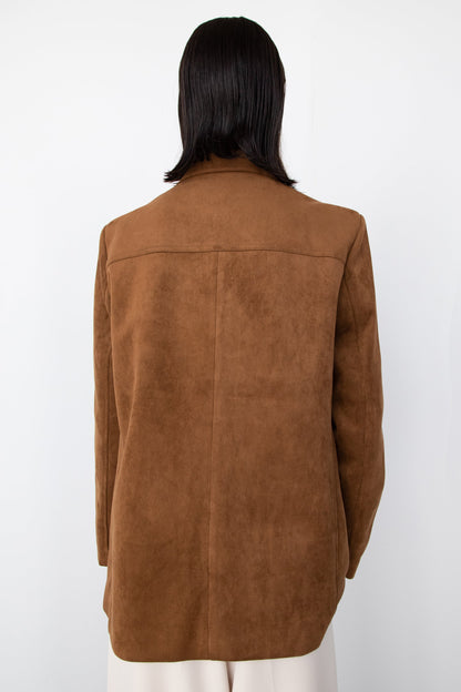 OVERSIZED VEGAN SUEDE BLAZER