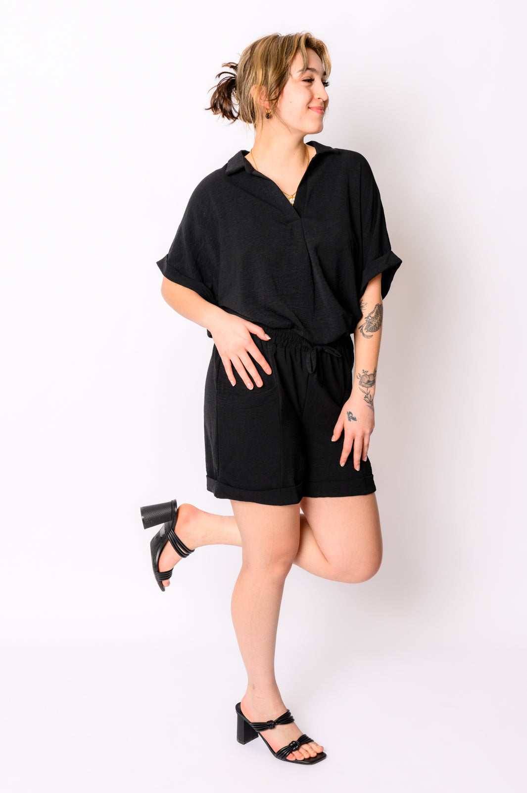 Hazel Blues® |  Easy Does It Shorts | Drawstring Shorts