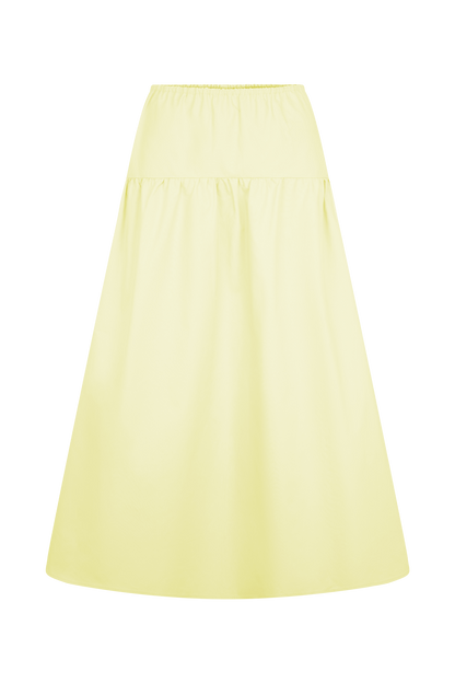 Amirah Midi Skirt - Lemon