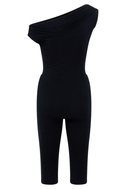 Anh One Shoulder Modal Jumpsuit - Black