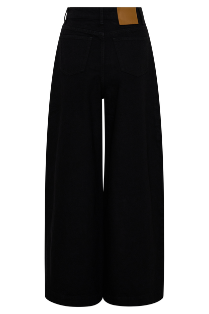 Bobby Oversized Jean With Front Pleat - Black