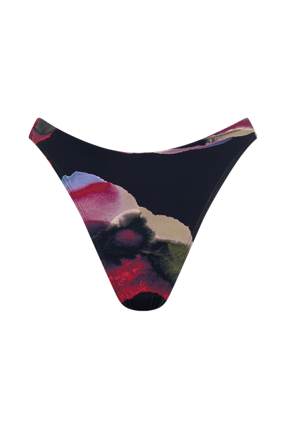 Brianna Cheeky Cut Bikini Bottom - Multi Fluid Reverie Print