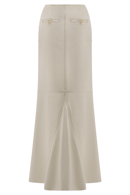 Loretta Denim Maxi Skirt - Ecru