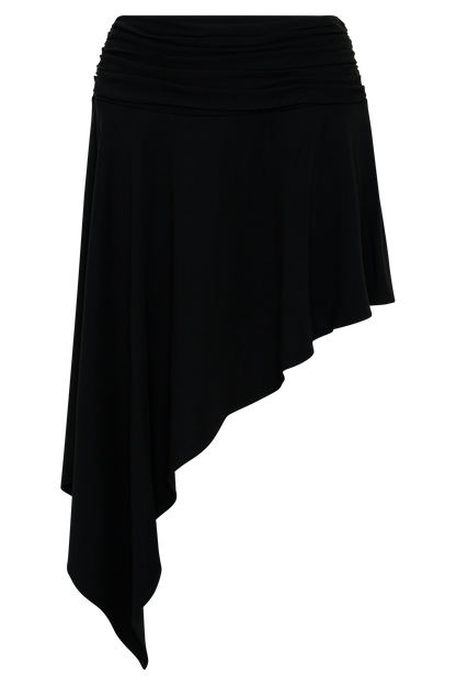 Talise Modal Hankie Midi Skirt - Black
