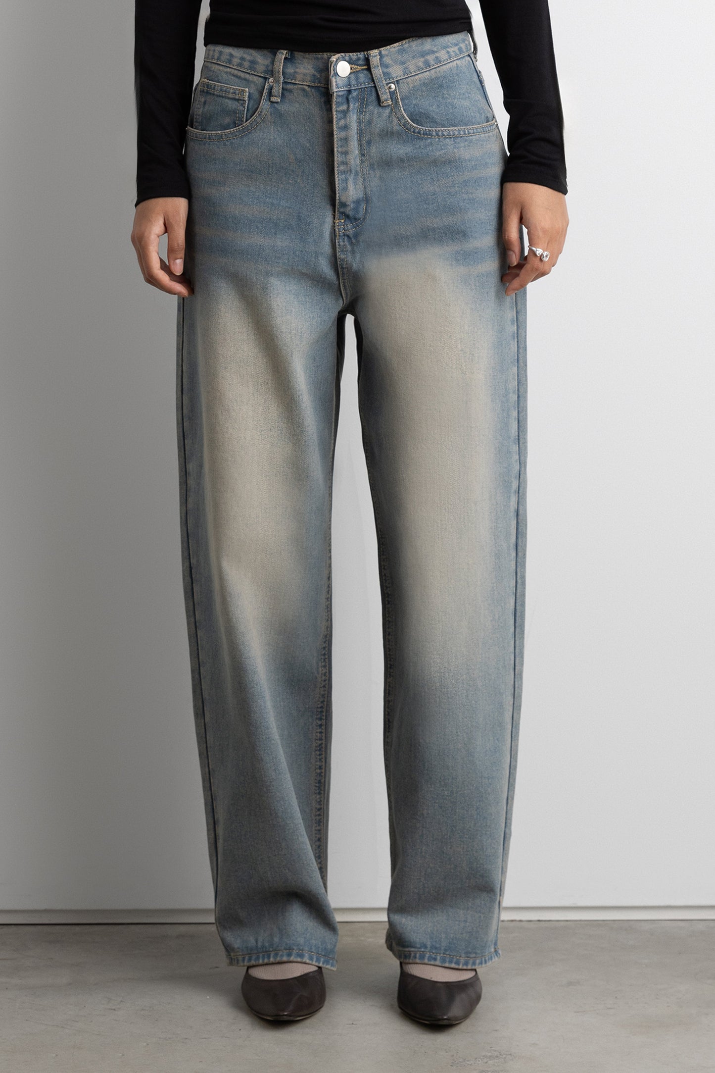 27" VINTAGE WASH REGULAR DENIM JEAN