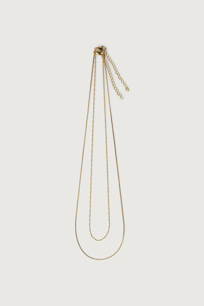 MINIMAL LAYERED CHAIN NECKLACE