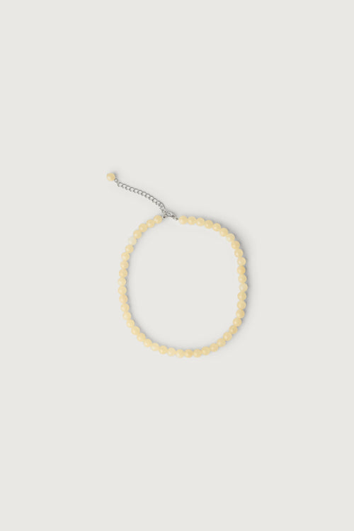 YELLOW STONE BEAD NECKLACE