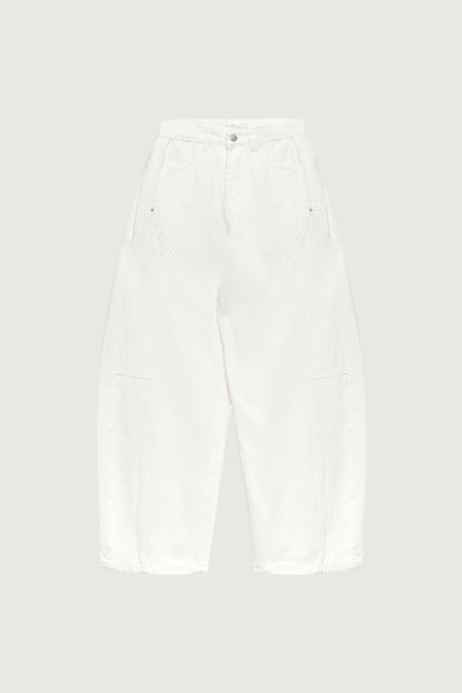 WHITE WORKWEAR BARREL JEAN