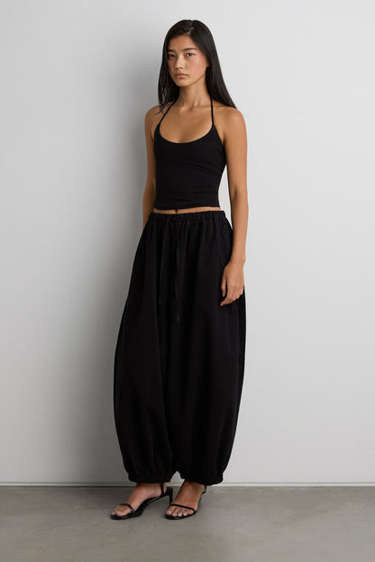 RELAXED BALLOON FIT COTTON PANTS