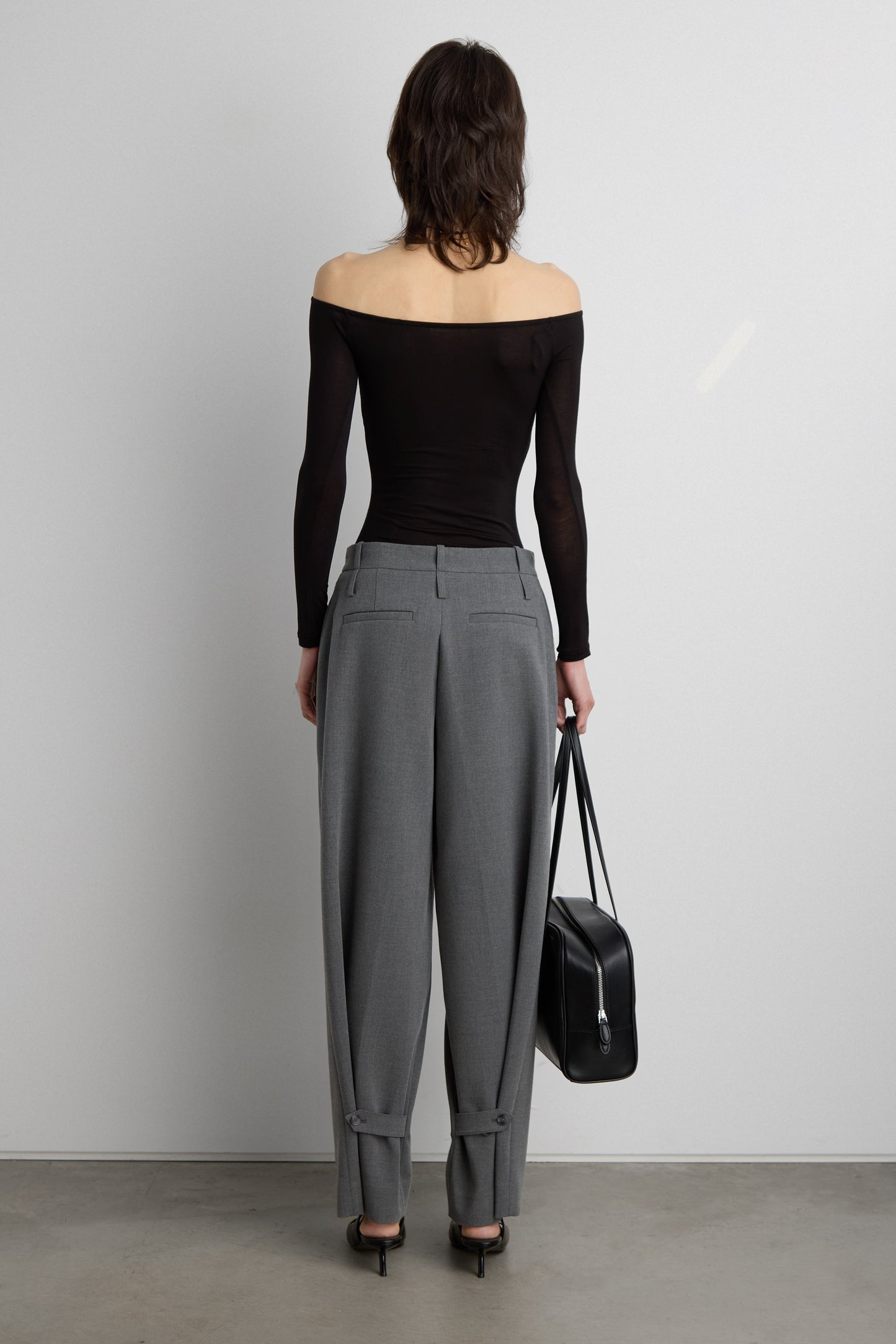 WIDE LEG TROUSER WITH DOUBLE BELT DETAIL