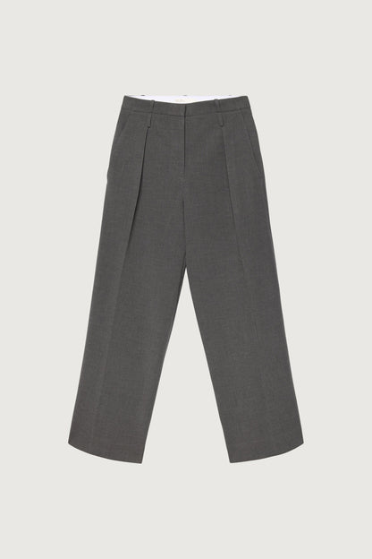 WIDE LEG TROUSER WITH DOUBLE BELT DETAIL