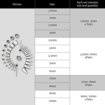 STELLAR STAINLESS STEEL EAR STRETCHING KIT