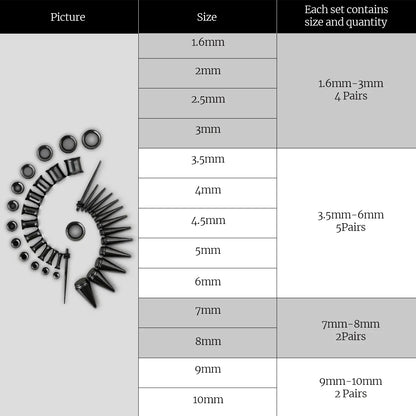 STELLAR STAINLESS STEEL EAR STRETCHING KIT