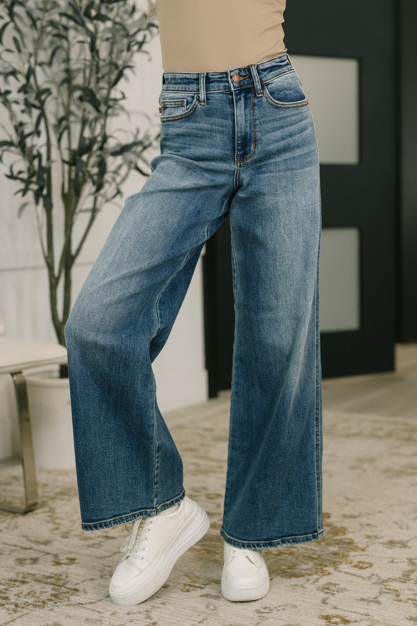 Hazel Blues® |  Shayla High Waist Retro Wide