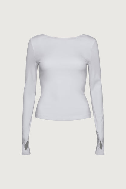 OPEN BACK LONG SLEEVE TOP