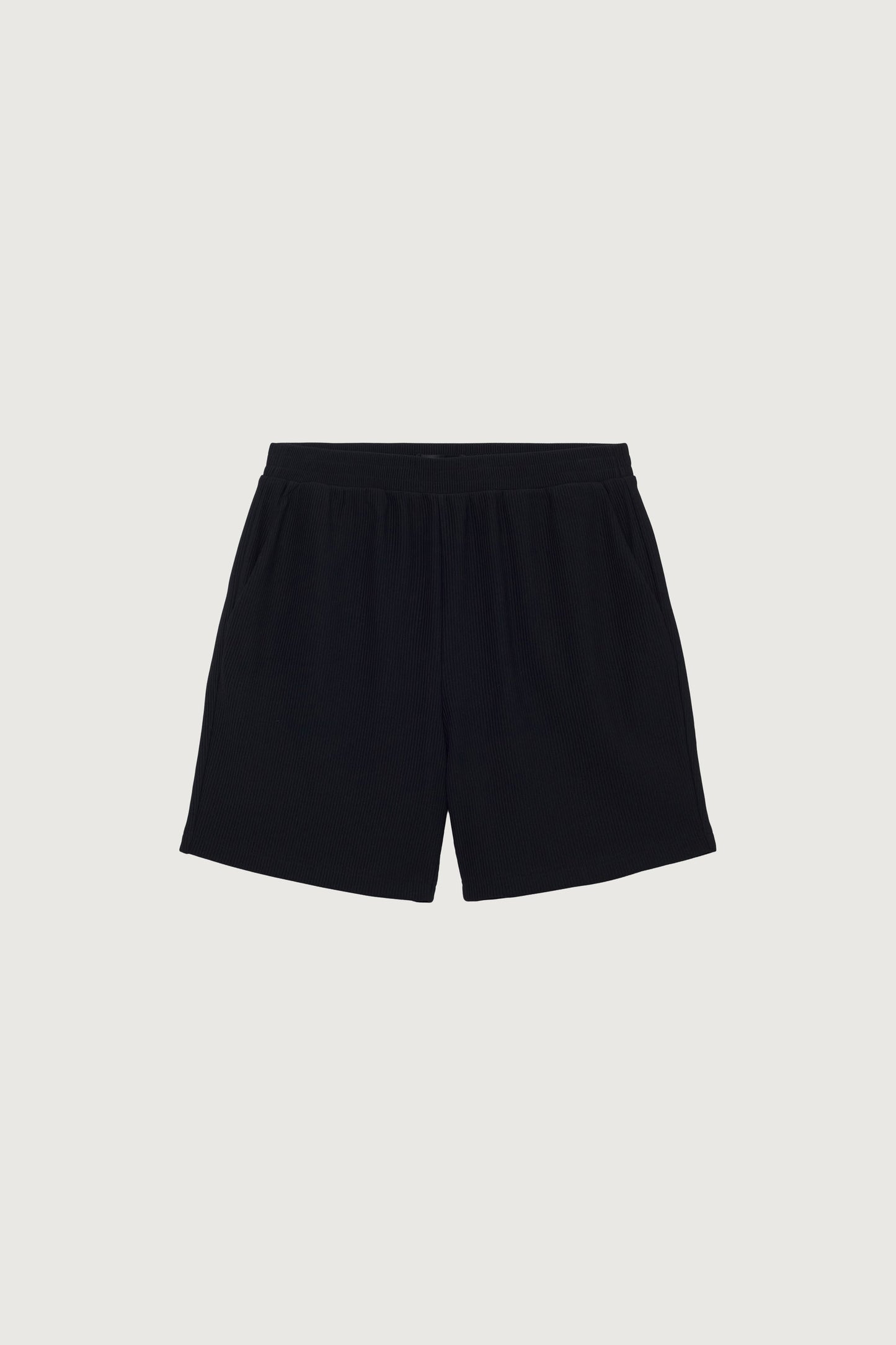 RIBBED ELASTIC WAIST SHORT