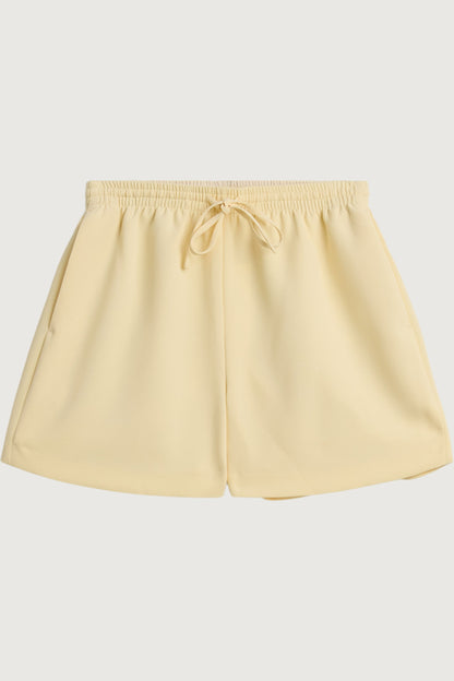 CREPE DRAWSTRING WAIST SHORT