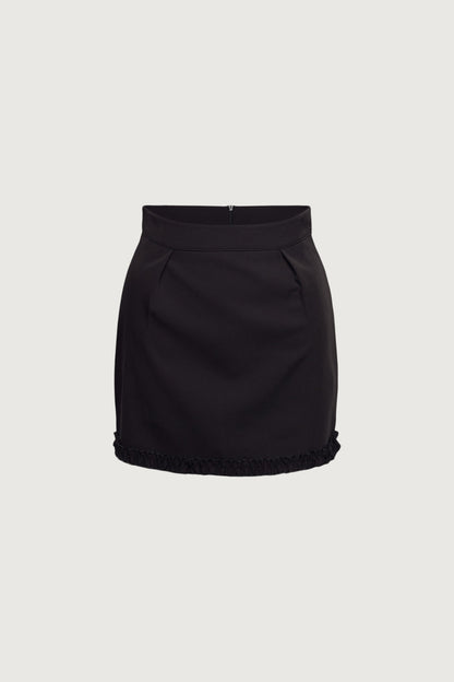 RUFFLE HEM MINI SKIRT