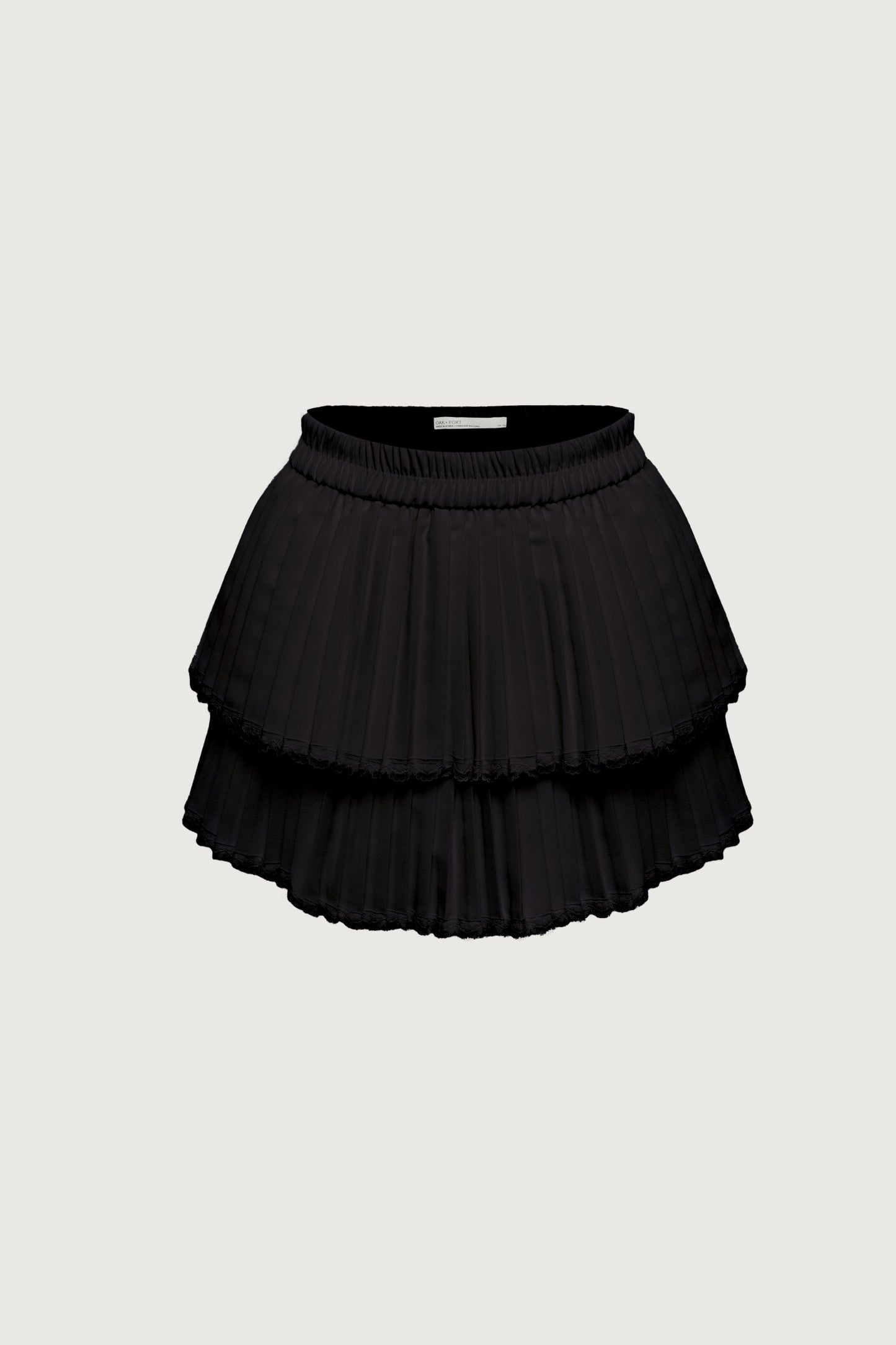 PLEATED TIERED MINI SKORT