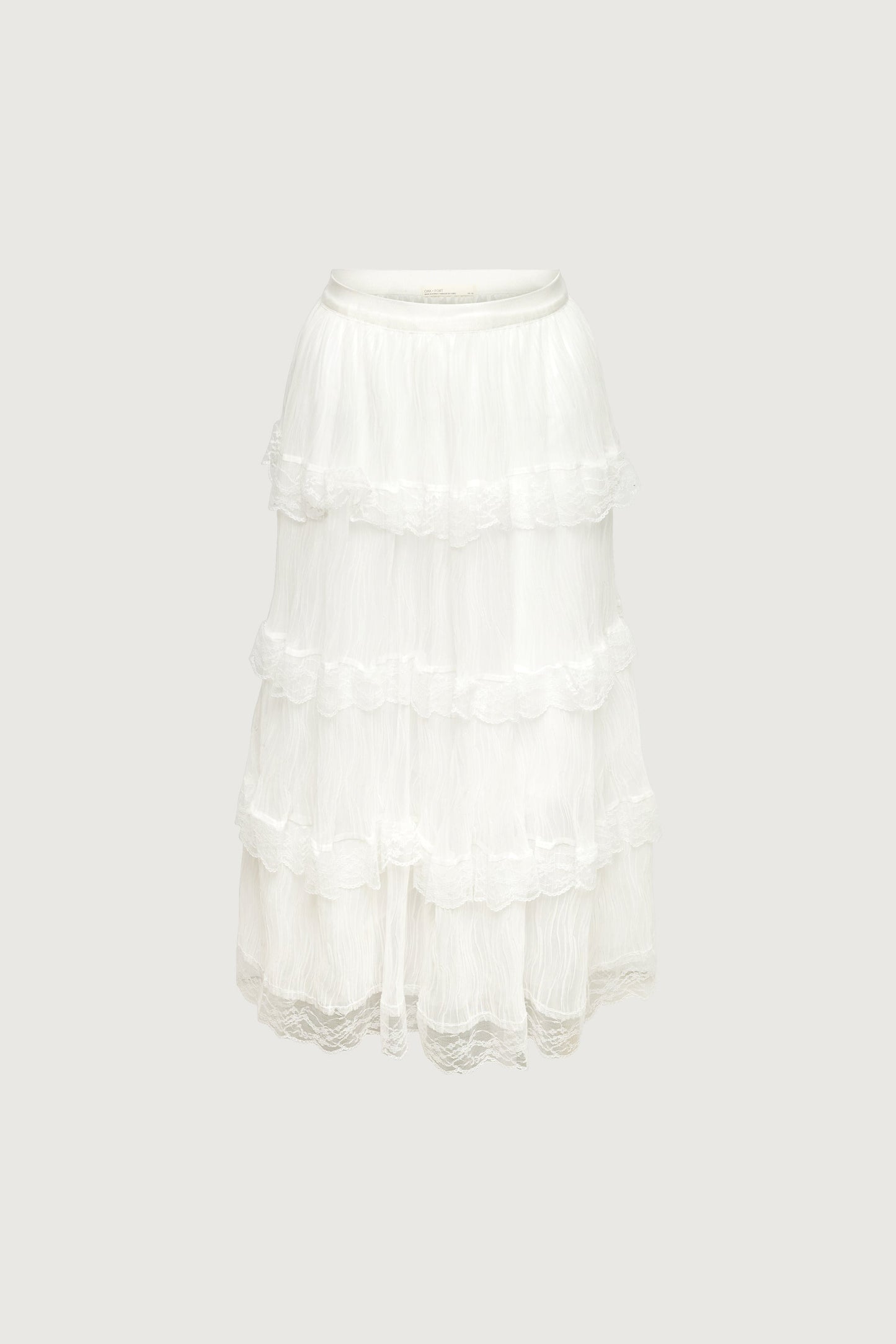 SHEER LAYERED LACE MAXI SKIRT