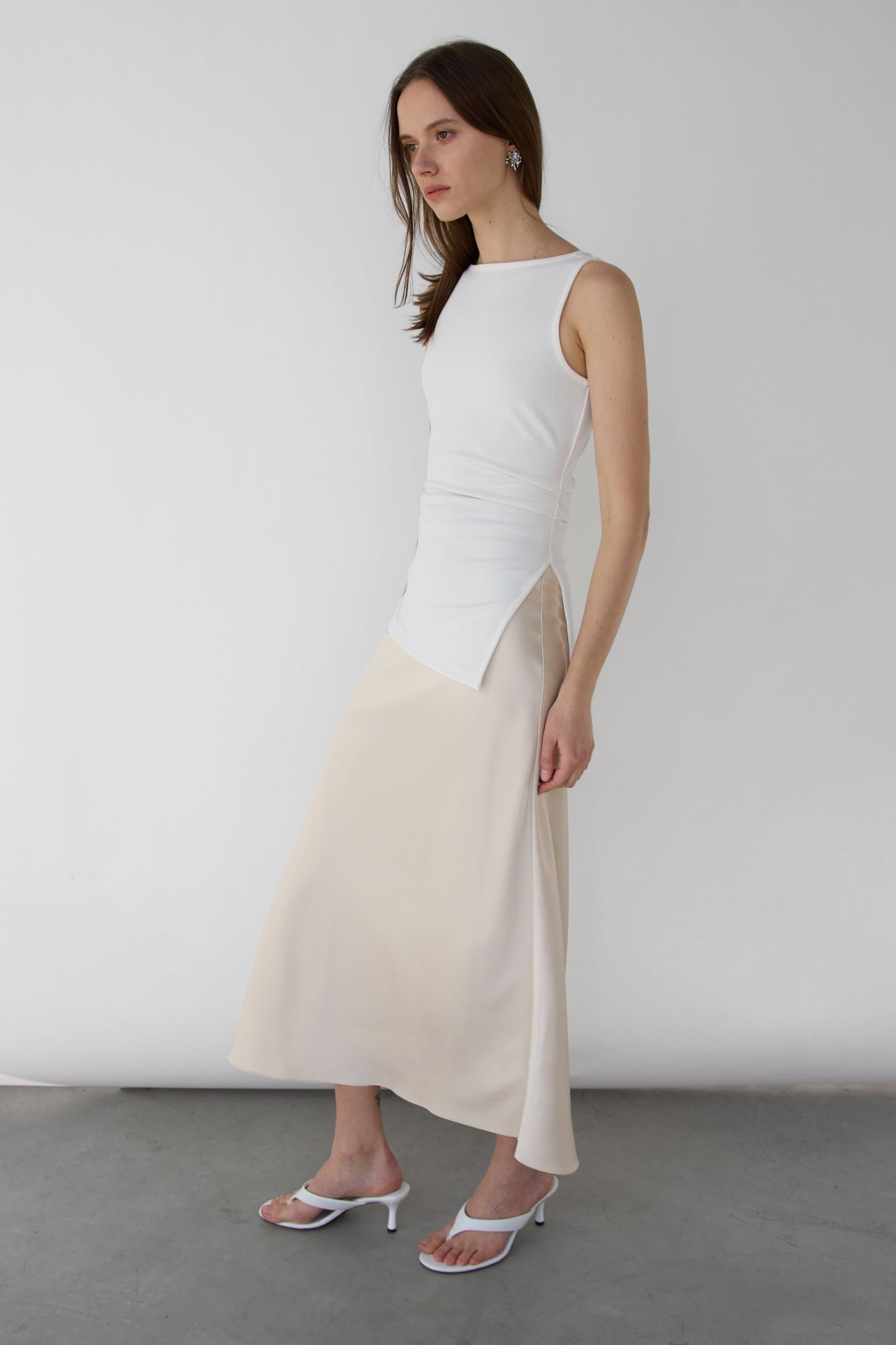 SATIN MAXI SKIRT