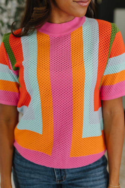 Hazel Blues® |  Sunset Stitch Knit Top